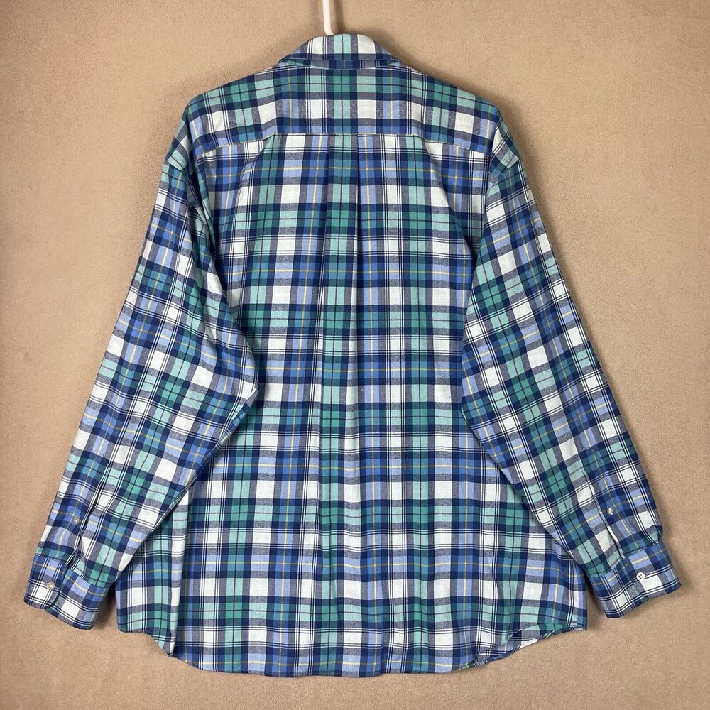 Vineyard Vines Shirt Mens XXL Blue Green White Plaid Classic Fit Tucker Adult - Picture 12 of 13